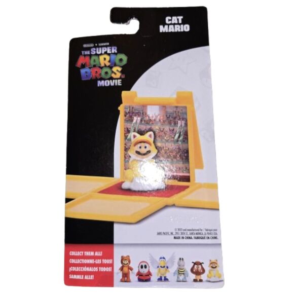 Jakks Pacific Super Mario Bros Movie Cat Mario 1.25" Mini Figure (New) - Picture 2 of 2